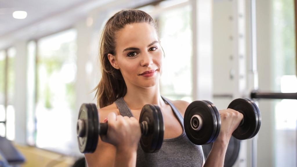 active woman in gym