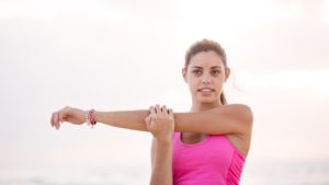 stretching girl
