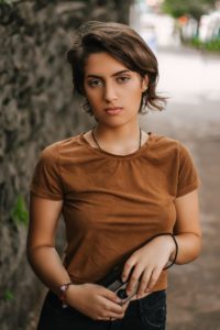 cute girl in tee