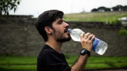 boy drinking water