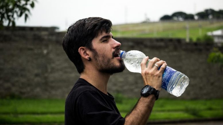 boy drinking water