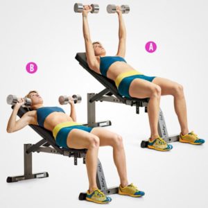 inclined dumbbell press