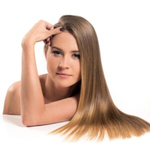 woman shiny hairs